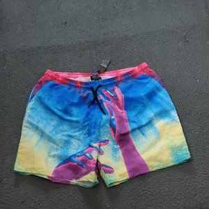 New Boohoo Man Swim Board Shorts Mens XL Multicolor